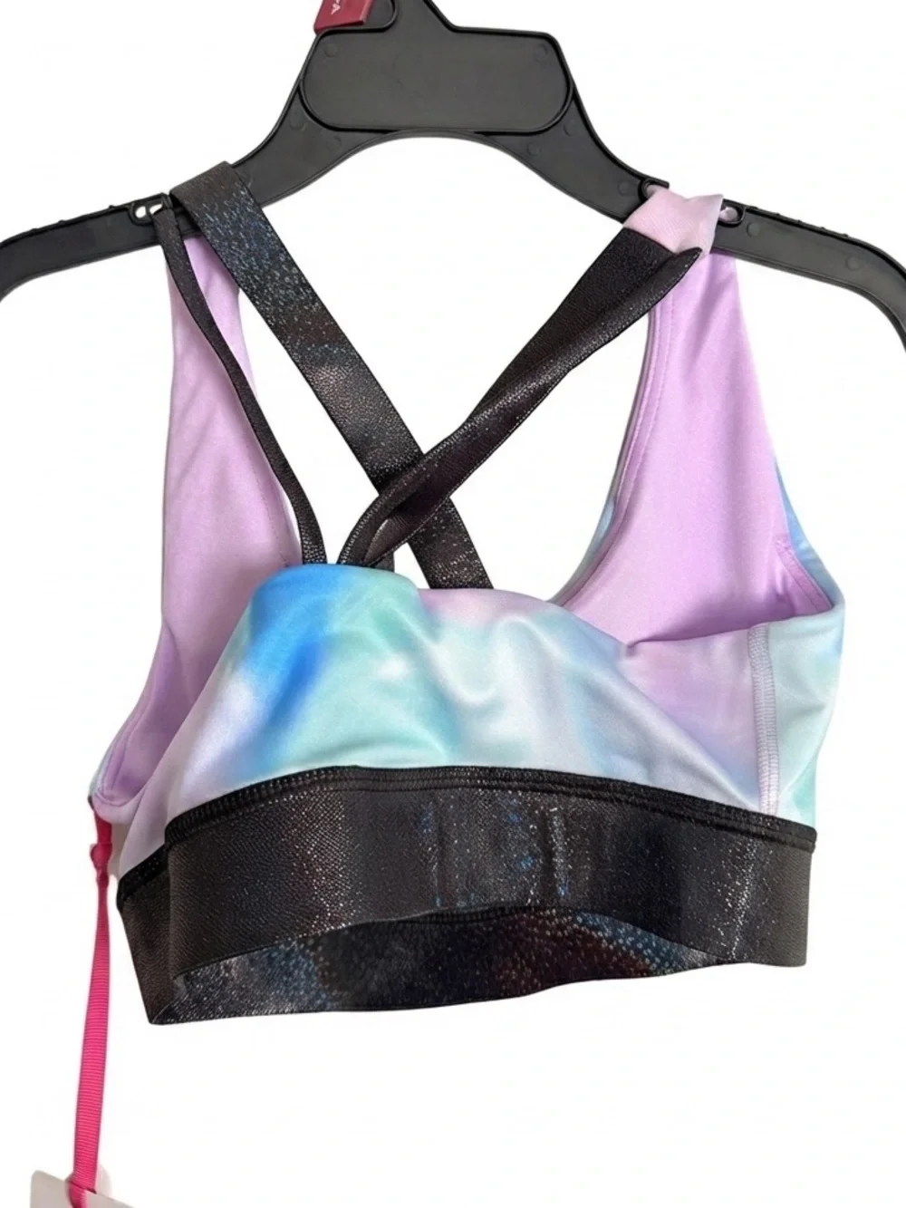 NWT: Justice Strappy Back Sports Bra for Girls with Butterfly Print Cheer Dance